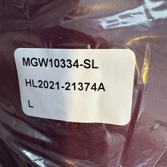 Artefact Burgundy Long Sleeve Button Up Shirt Men Slim Fit NWT Size Large - Picture 10 of 10